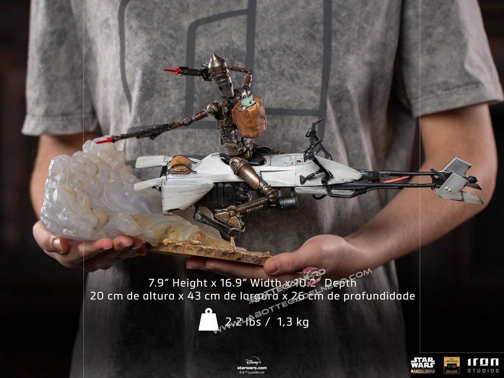 Star Wars The Mandalorian - Deluxe Statue 1/10 IG-11 & The Child 43cm - immagine 8
