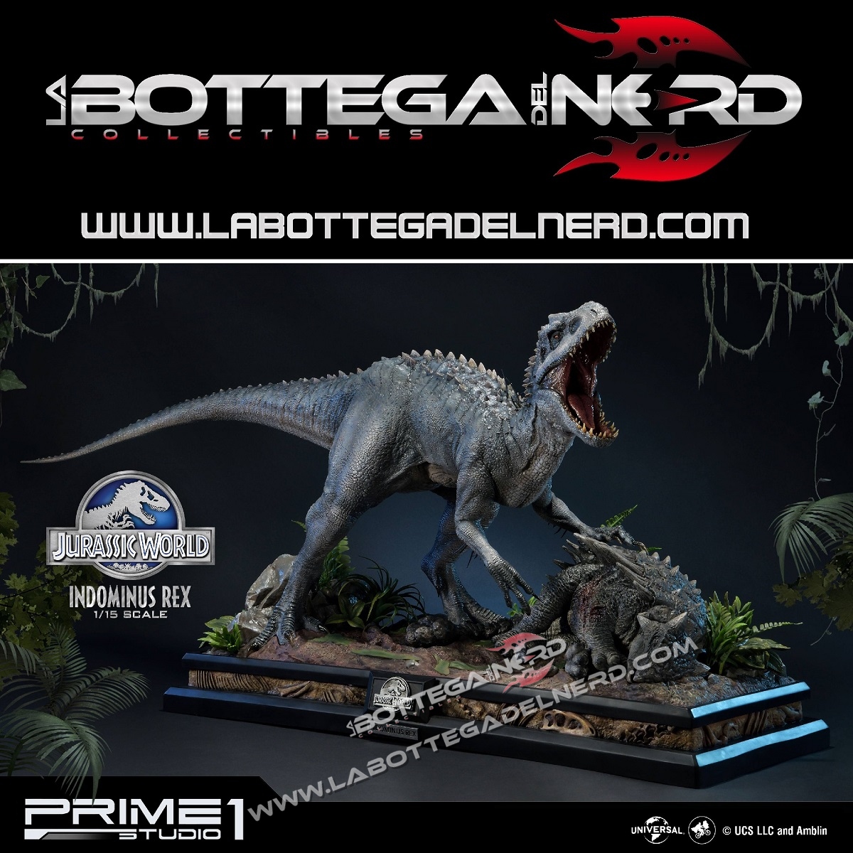 Jurassic World: Fallen Kingdom - Statua 1/15 Indominus Rex 105cm