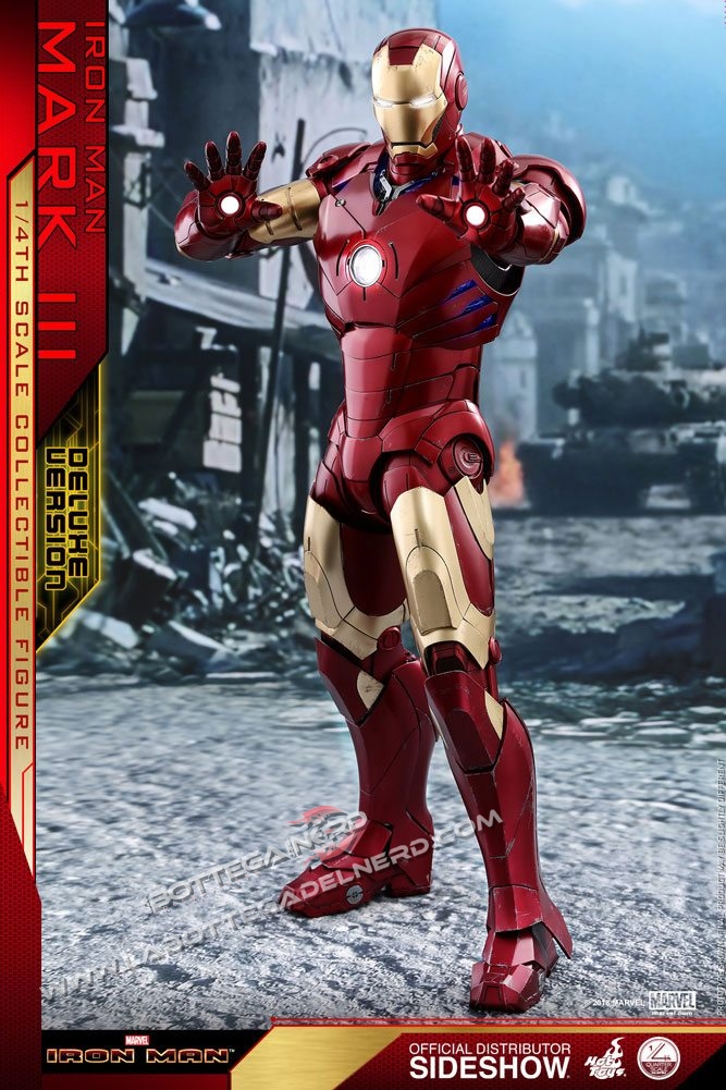 Iron Man - Action Figure 1/4 Iron Man Mark III DELUXE 48cm - immagine 8