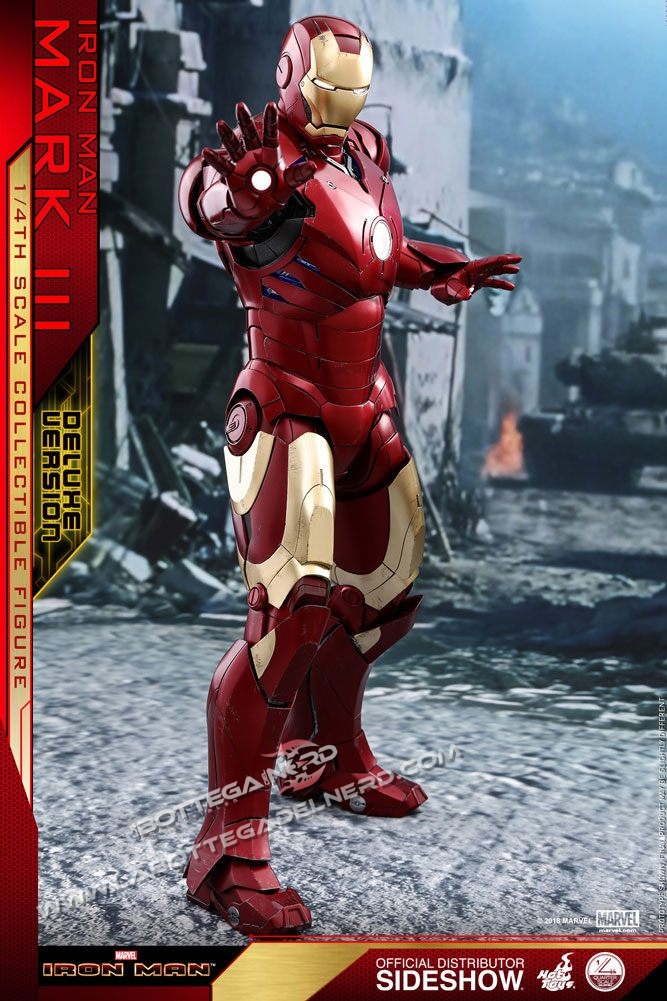 Iron Man - Action Figure 1/4 Iron Man Mark III DELUXE 48cm - immagine 7