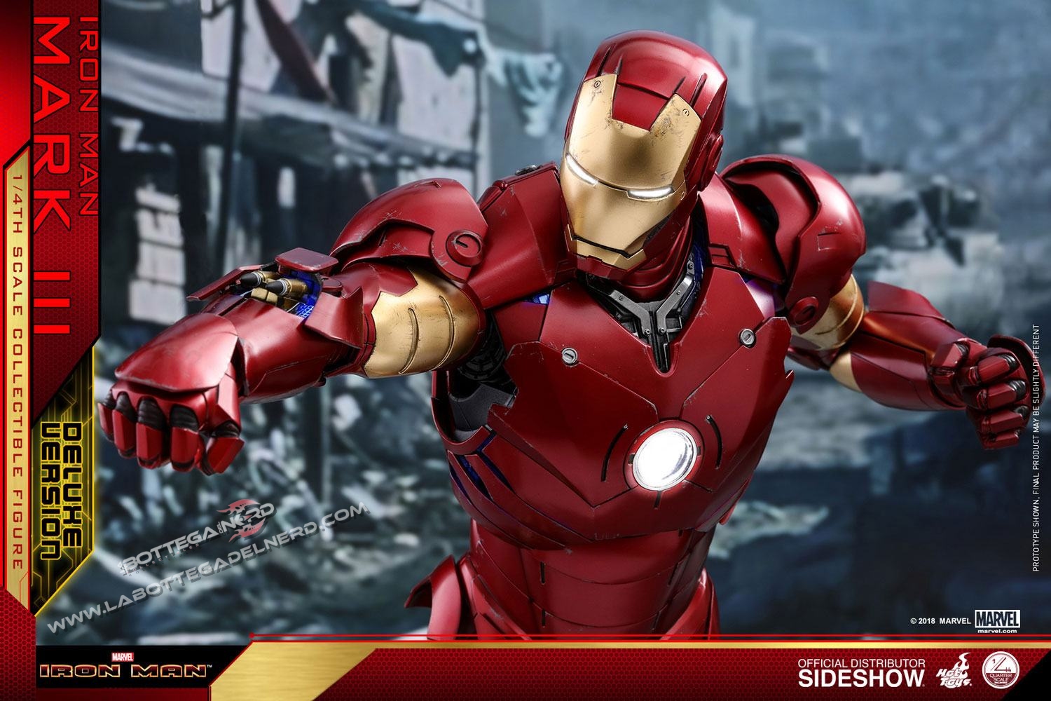 Iron Man - Action Figure 1/4 Iron Man Mark III DELUXE 48cm - immagine 6