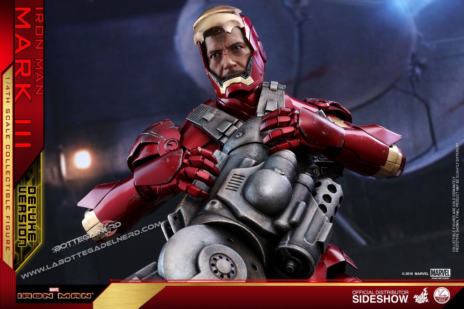 Iron Man - Action Figure 1/4 Iron Man Mark III DELUXE 48cm - immagine 3