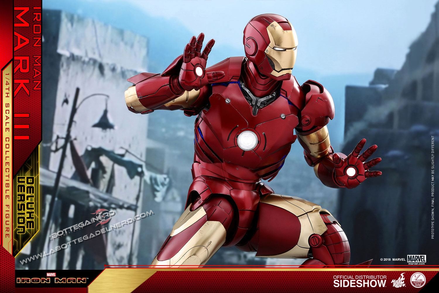 Iron Man - Action Figure 1/4 Iron Man Mark III DELUXE 48cm - immagine 5
