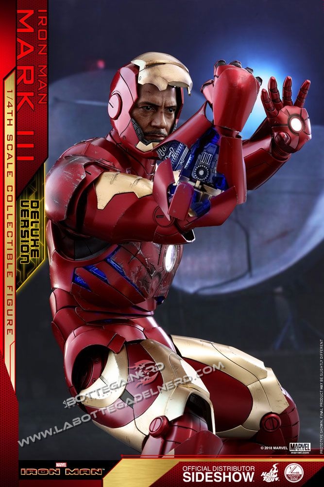 Iron Man - Action Figure 1/4 Iron Man Mark III DELUXE 48cm - immagine 4