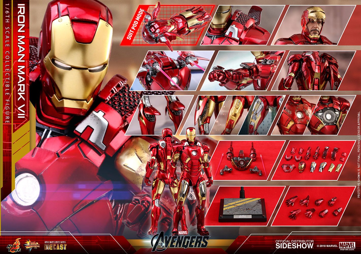 Marvel The Avengers - Diecast Iron Man Mark VII 32cm - immagine 6