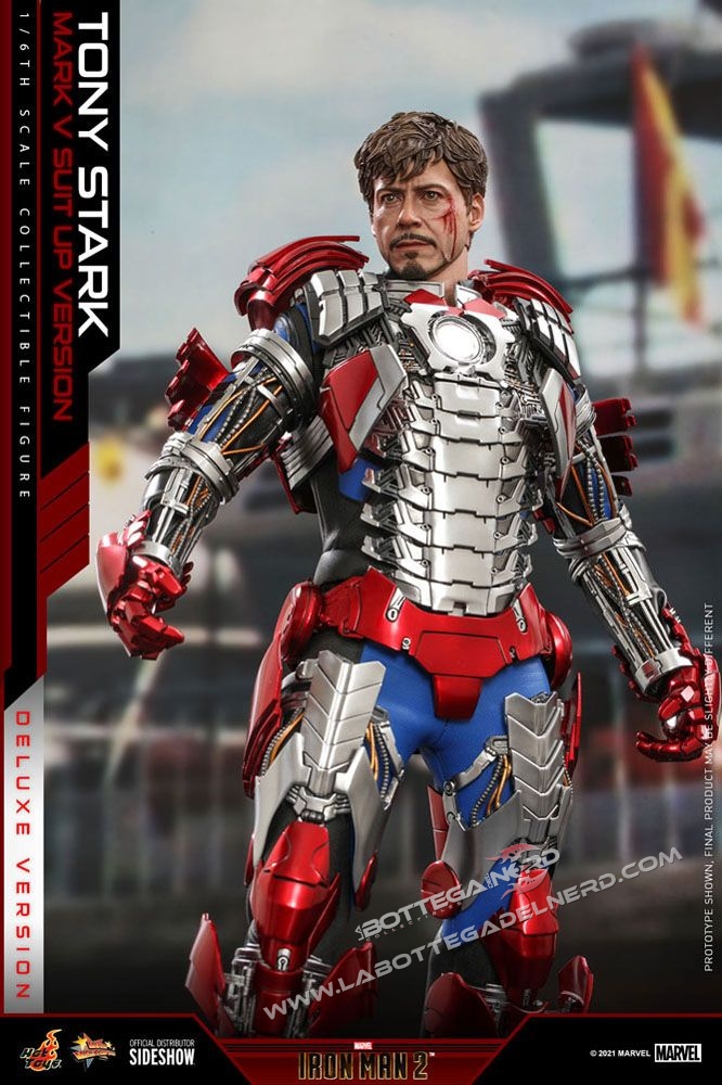 Iron Man 2 - Action Figure 1/6 Tony Stark (Mark V Suit Up) Deluxe 31cm - immagine 4