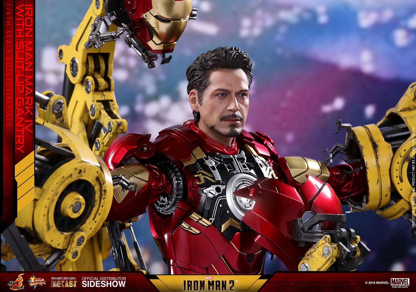 Iron Man 2 - Action Figure Iron Man Mark IV Suit-up Gantry - immagine 3