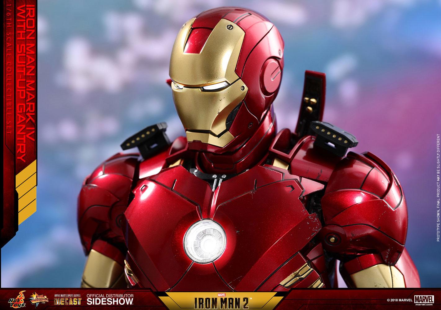 Iron Man 2 - Action Figure Iron Man Mark IV Suit-up Gantry - immagine 5