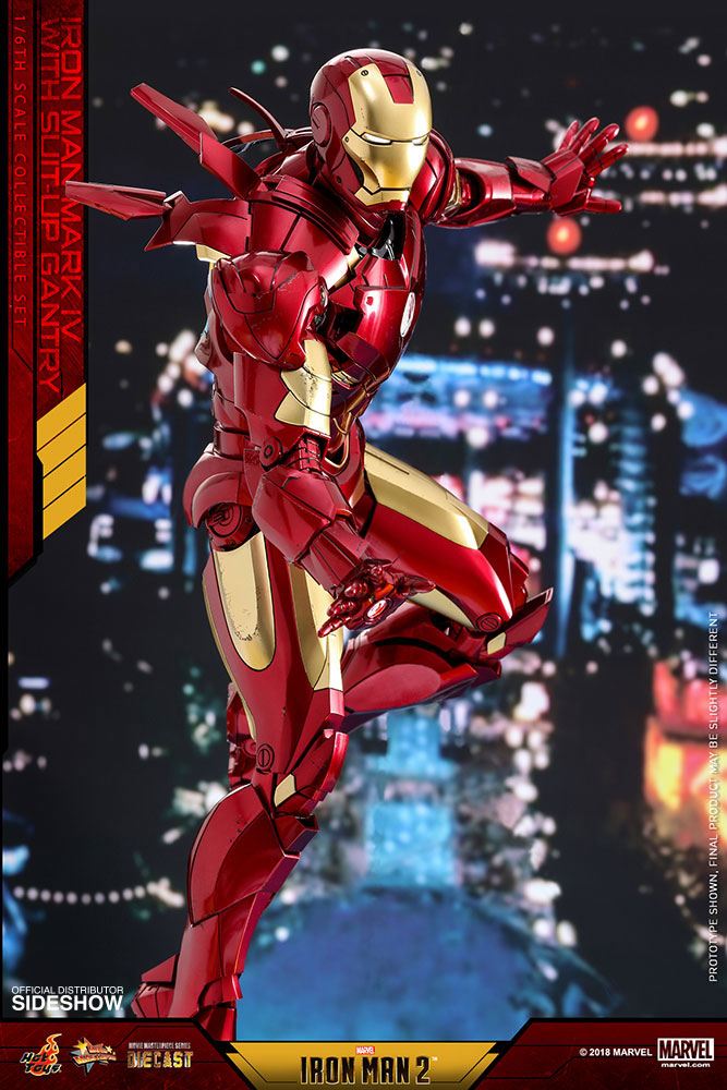 Iron Man 2 - Action Figure Iron Man Mark IV Suit-up Gantry - immagine 4