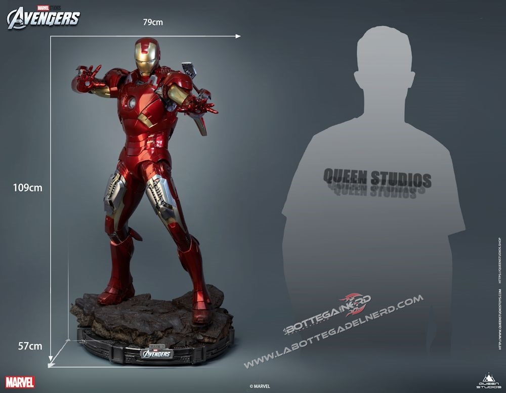 Marvel - Statua Queen Studios 1:2 Iron Man Mark 7 116cm - immagine 9