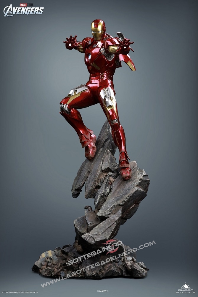 Marvel - Statua Queen Studios 1:4 Iron Man Mark 7 75cm - immagine 4