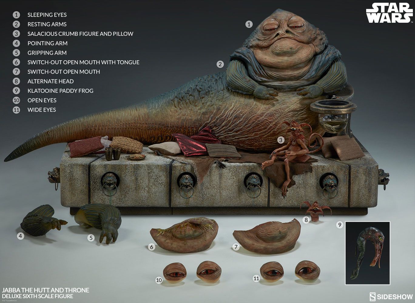 Star Wars Episode VI - Jabba the Hutt & Throne Deluxe 1/6 - immagine 4