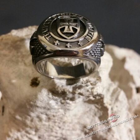 Anello acciaio Knights Templar