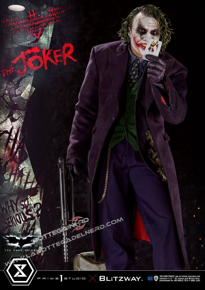 The Dark Knight - Statua 1/3 The Joker Bonus Version 72cm - immagine 2