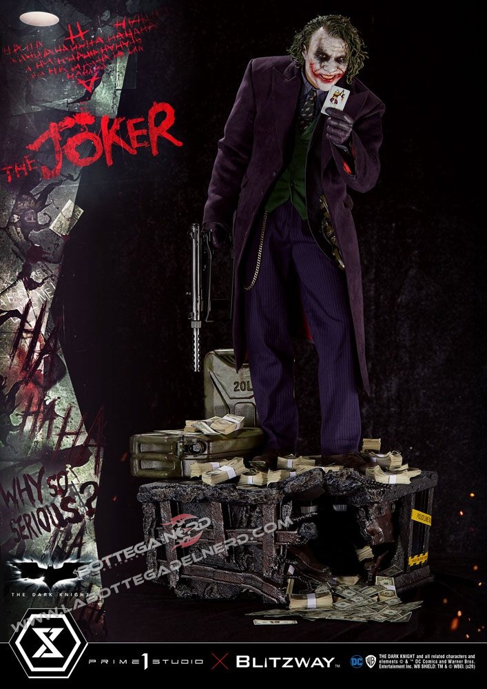 The Dark Knight - Statua 1/3 The Joker Bonus Version 72cm - immagine 5