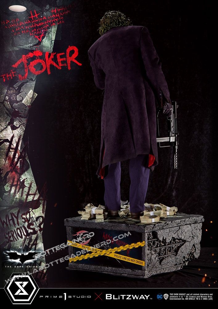 The Dark Knight - Statua 1/3 The Joker Bonus Version 72cm - immagine 6