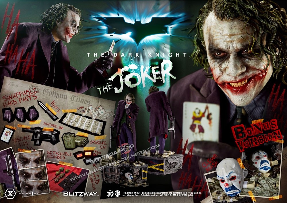 The Dark Knight - Statua 1/3 The Joker Bonus Version 72cm - immagine 9