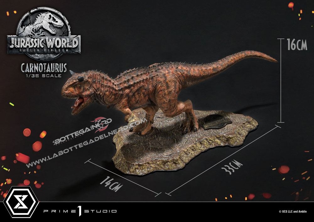 Jurassic World: Fallen Kingdom - PVC Statue 1/38 Carnotaurus 16cm - immagine 8