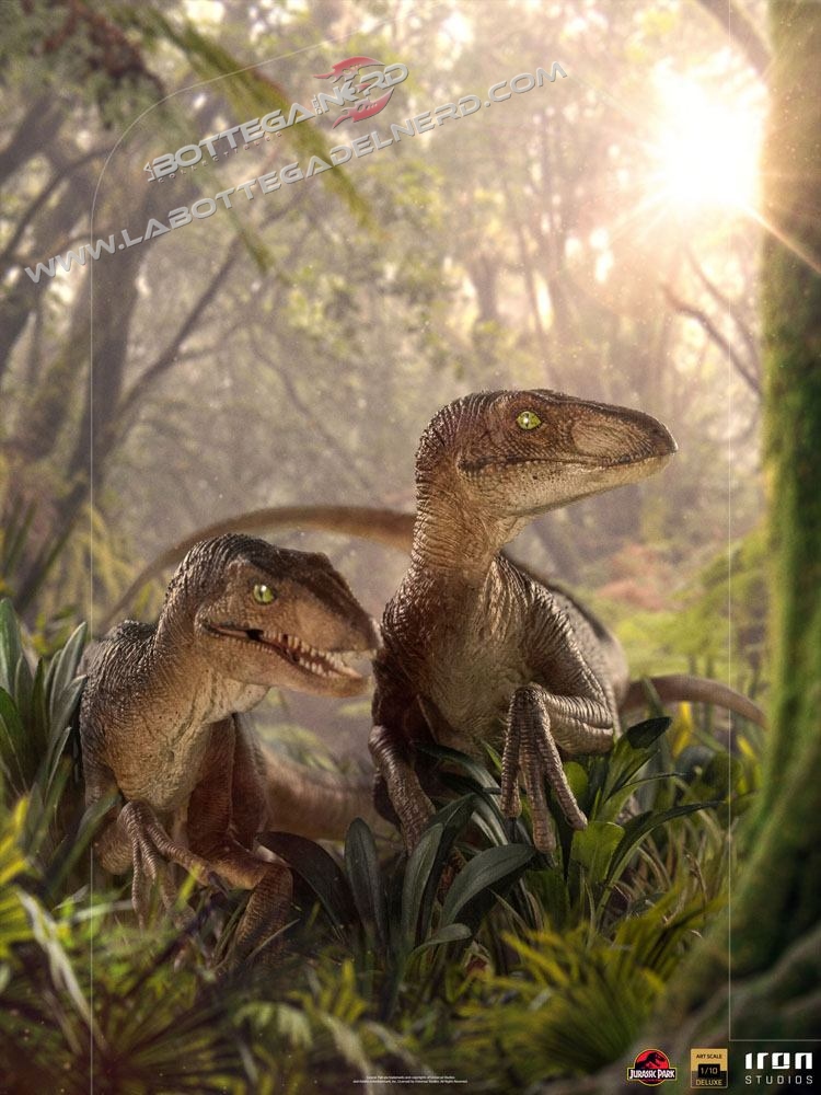 Jurassic Park - Deluxe Statue 1/10 Just The Two Raptors 20cm - immagine 6