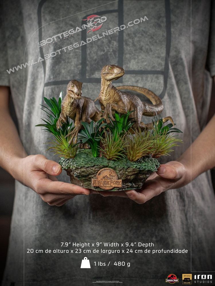Jurassic Park - Deluxe Statue 1/10 Just The Two Raptors 20cm - immagine 8
