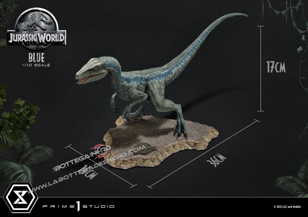 Jurassic World: Fallen Kingdom - Statue 1/10 Blue (Open Mouth) 36cm - immagine 6