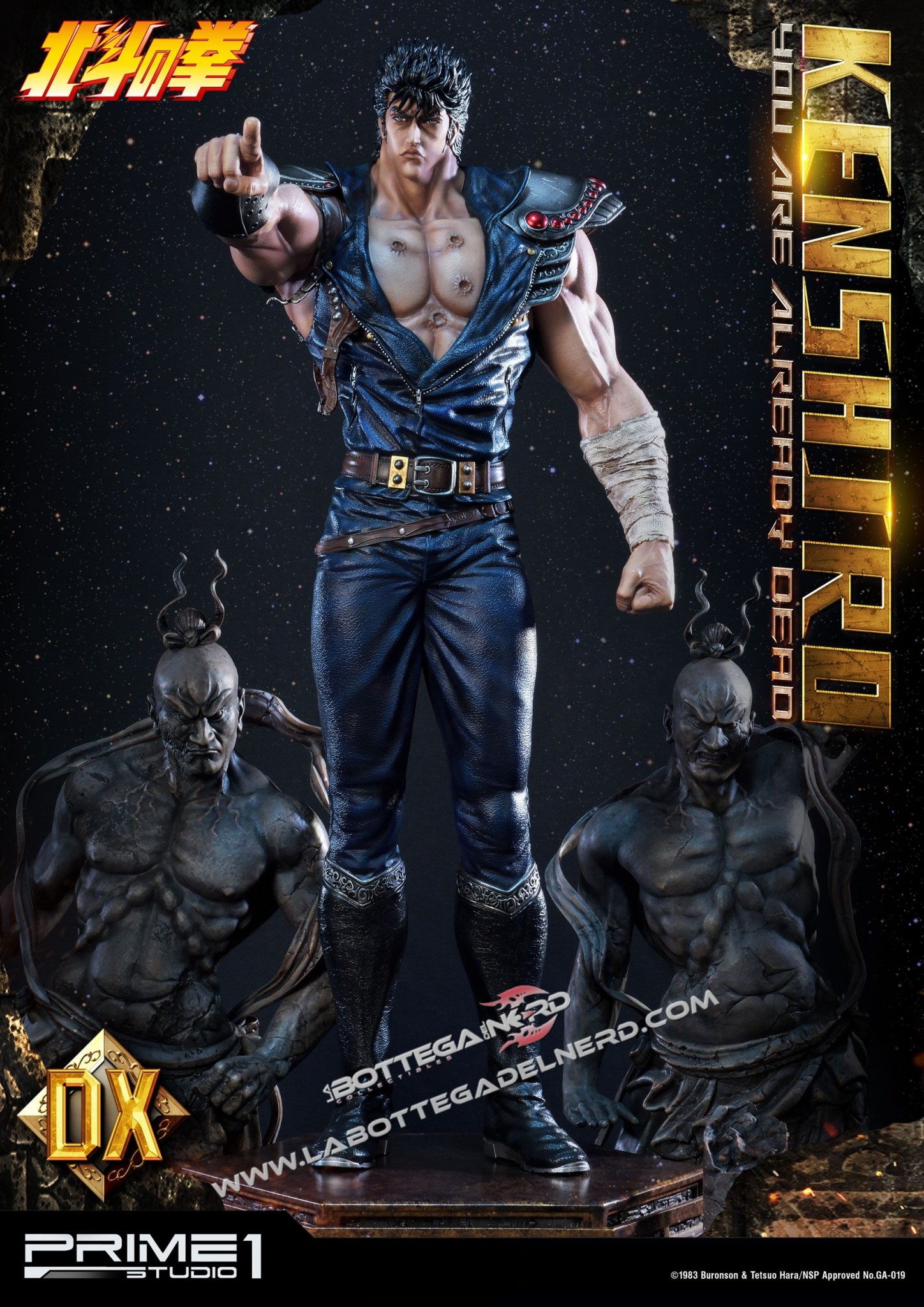 Ken il Guerriero – Statua Kenshiro (Tu sei già morto) DELUXE 69cm - immagine 2