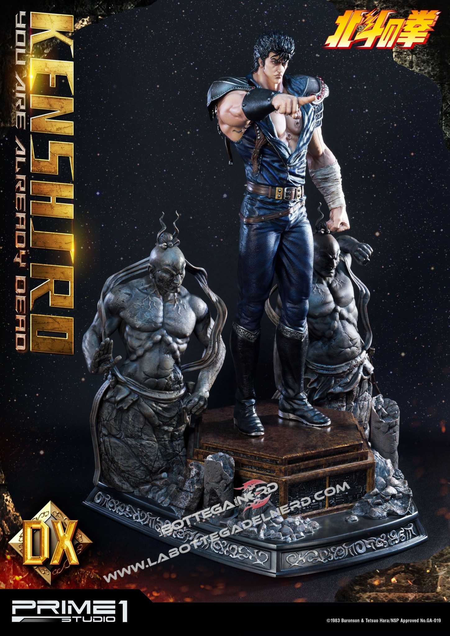 Ken il Guerriero – Statua Kenshiro (Tu sei già morto) DELUXE 69cm - immagine 5