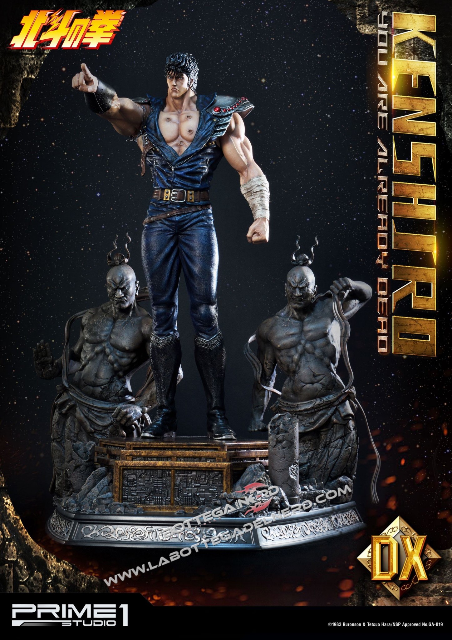 Ken il Guerriero – Statua Kenshiro (Tu sei già morto) DELUXE 69cm - immagine 4