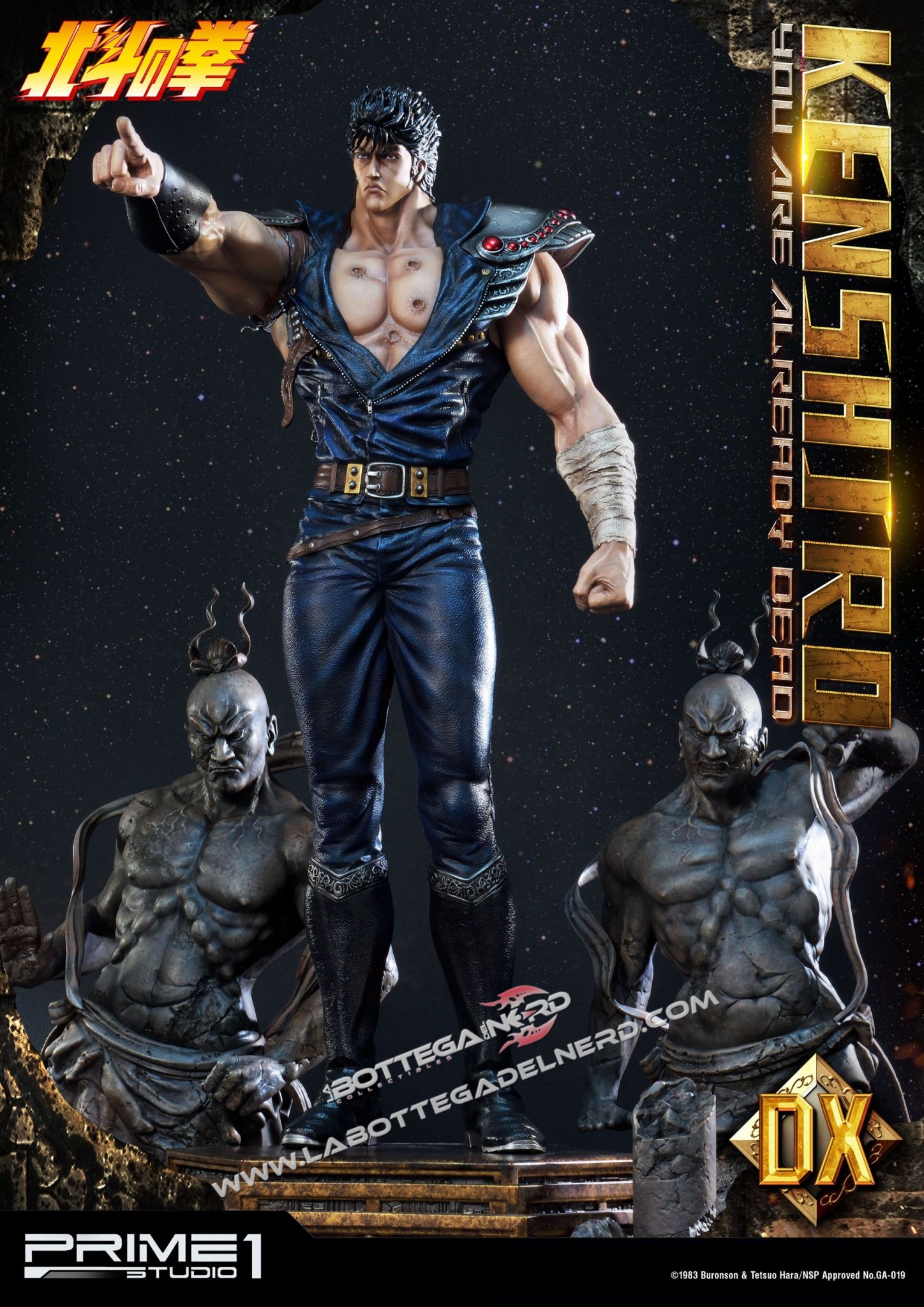 Ken il Guerriero – Statua Kenshiro (Tu sei già morto) DELUXE 69cm - immagine 3