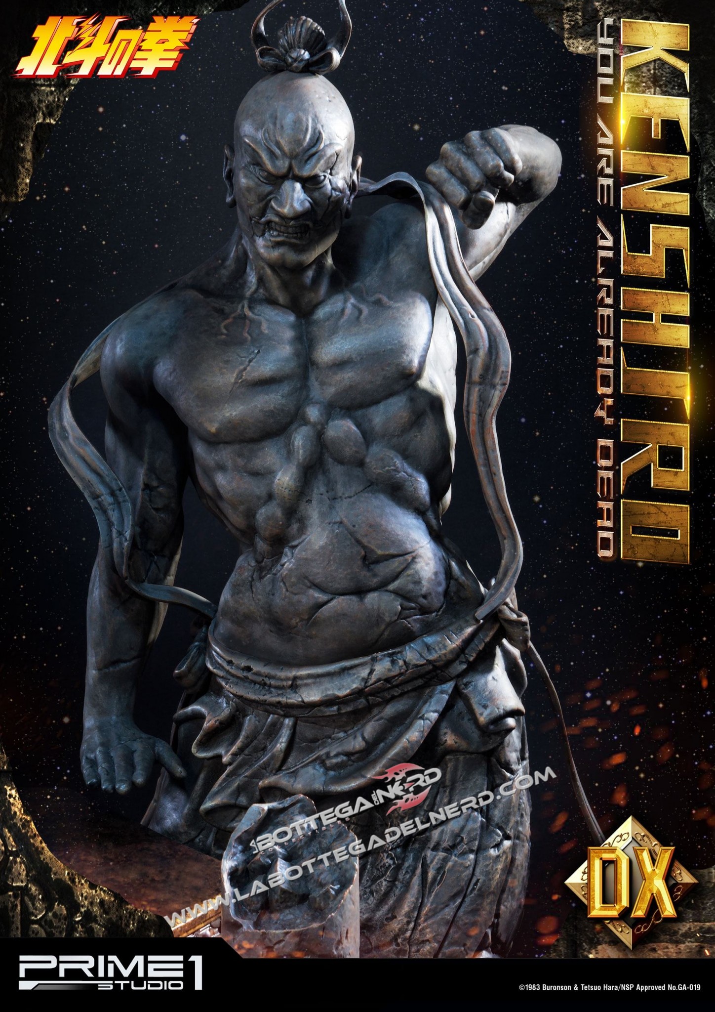 Ken il Guerriero – Statua Kenshiro (Tu sei già morto) DELUXE 69cm - immagine 7