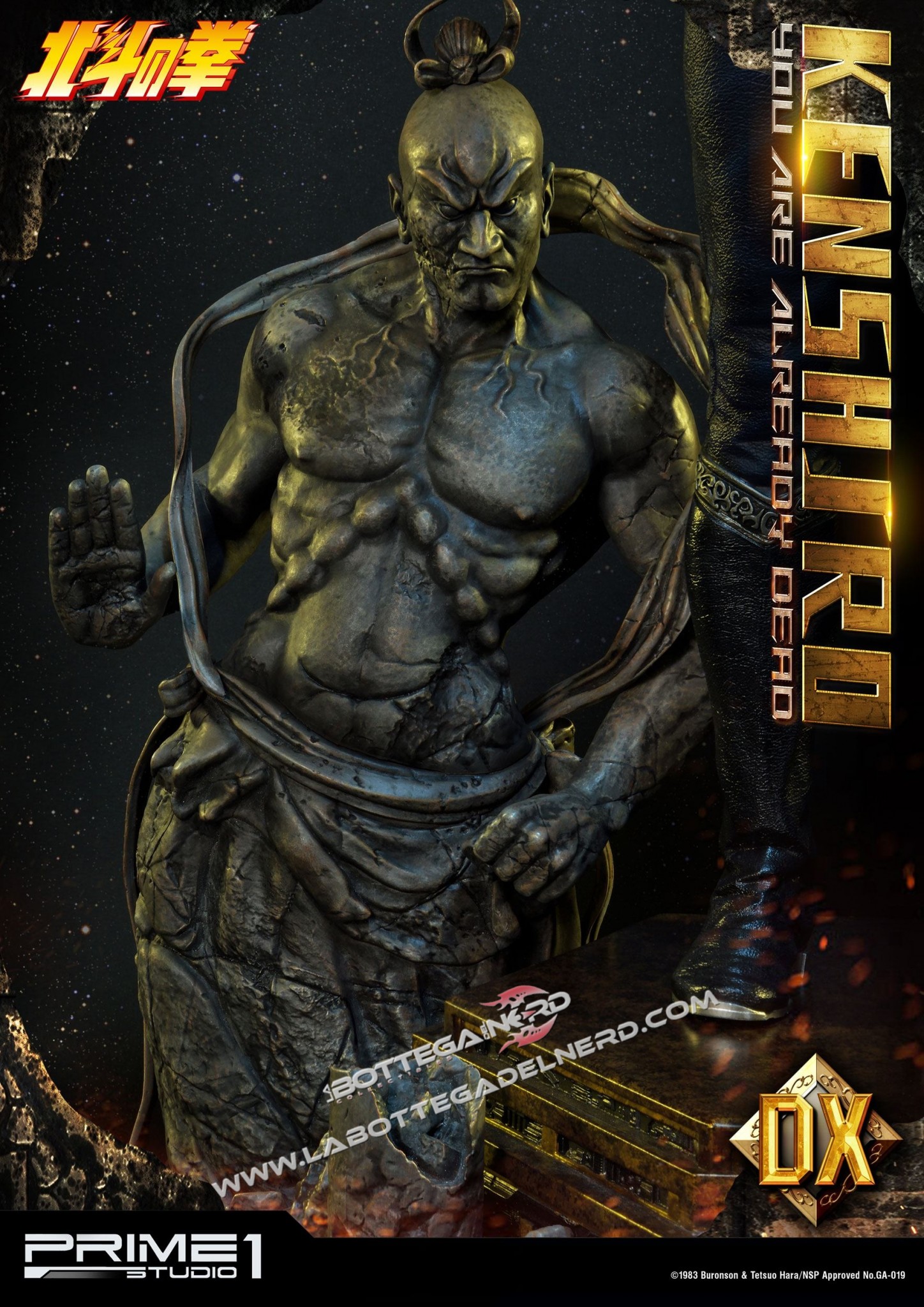 Ken il Guerriero – Statua Kenshiro (Tu sei già morto) DELUXE 69cm - immagine 6