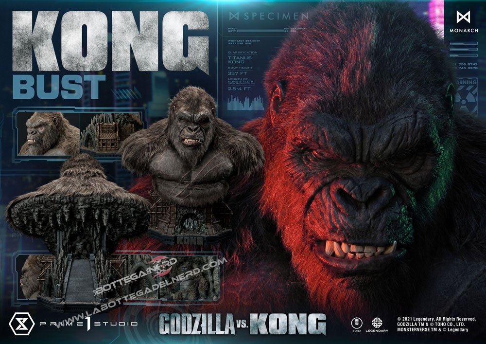Godzilla vs Kong - Prime 1 Studio Limited Bust Kong 67cm - immagine 9