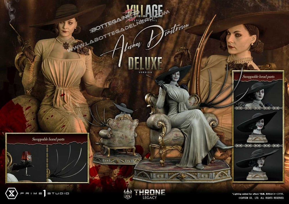 Resident Evil Village - Statue 1/4 Alcina Dimitrescu Bonus Deluxe 66cm - immagine 7
