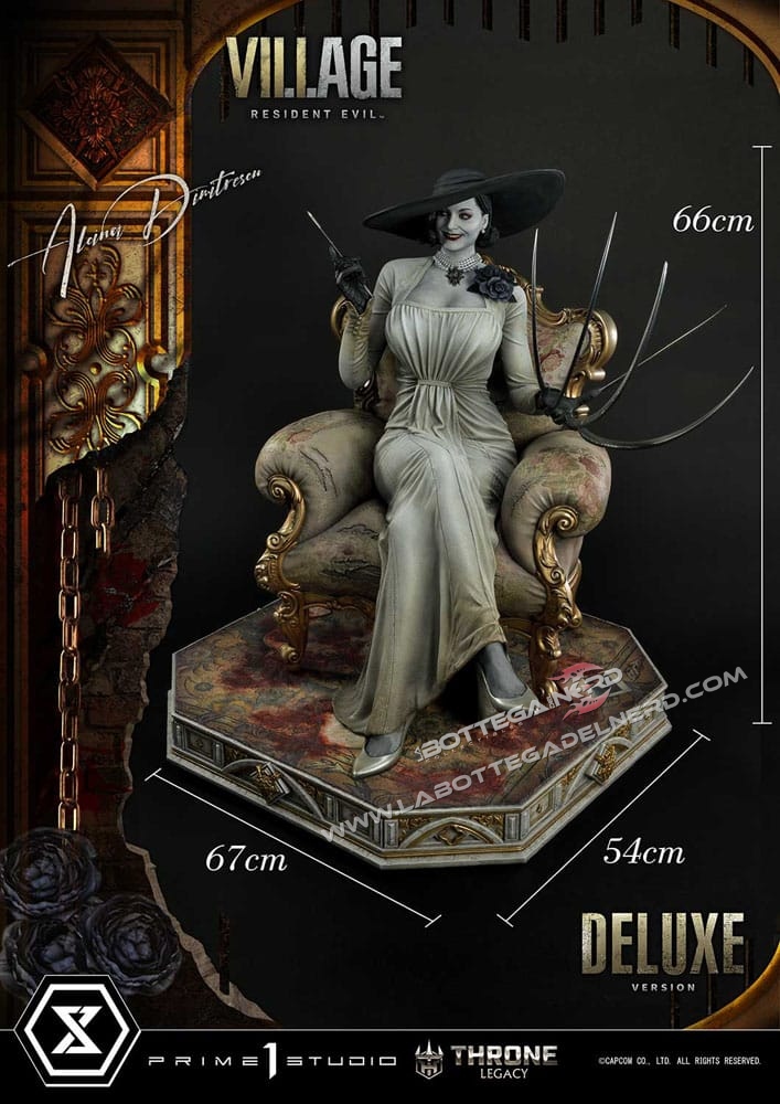 Resident Evil Village - Statue 1/4 Alcina Dimitrescu Bonus Deluxe 66cm - immagine 18