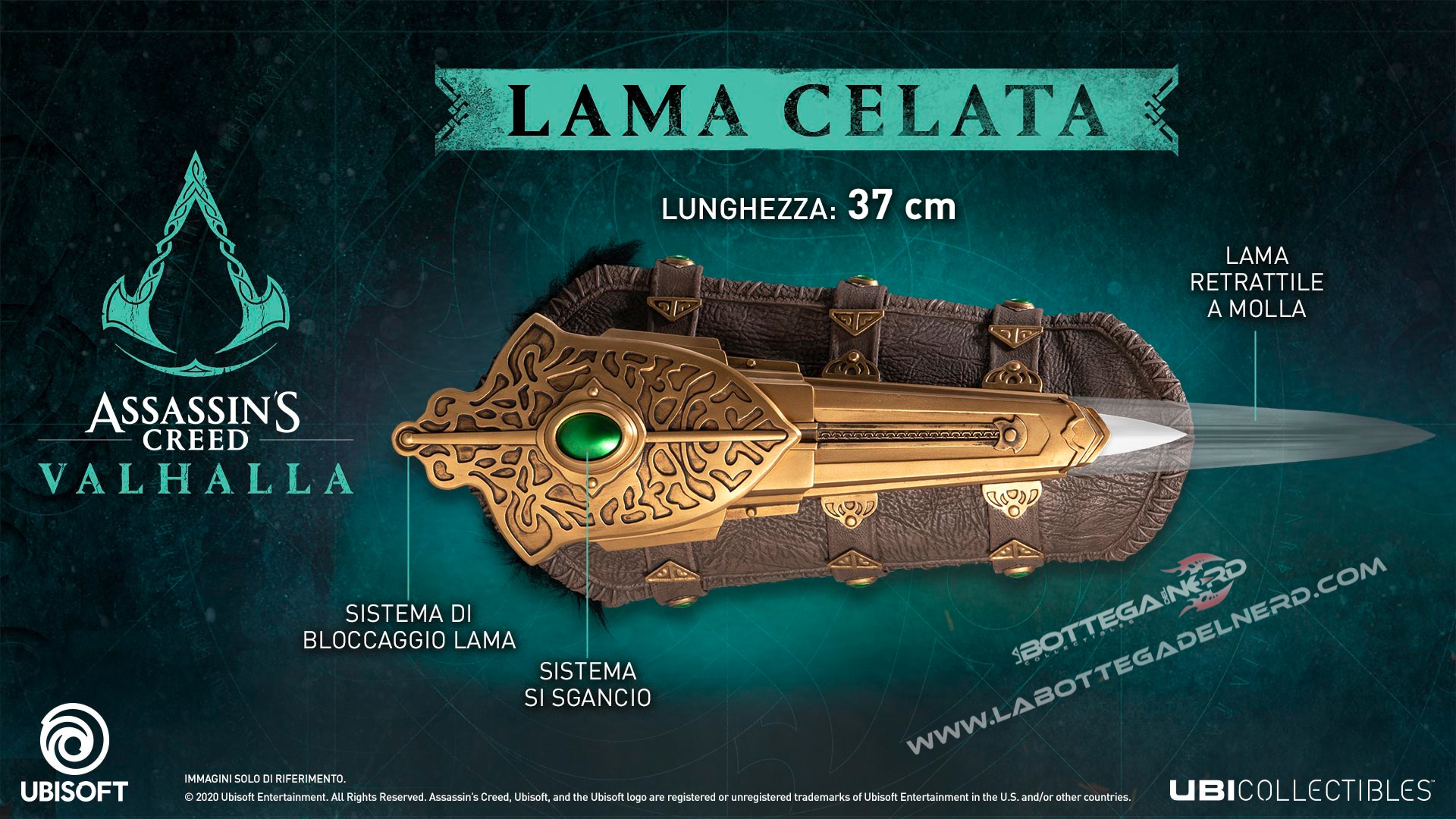 Assassin's Creed Valhalla - Replica lama celata 1/1 Eivor 37cm - immagine 2