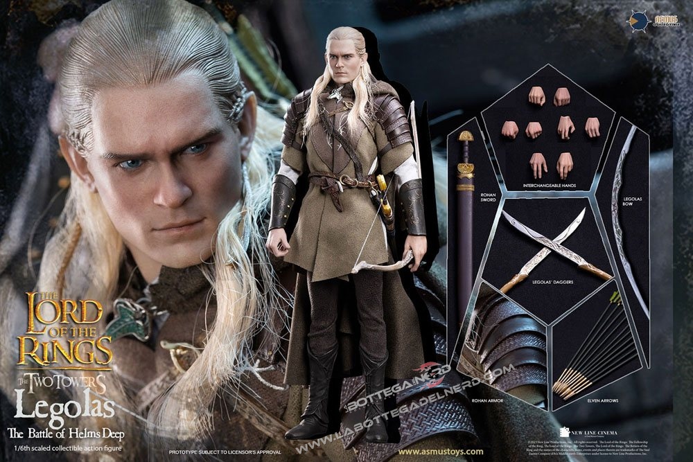 Il Signore degli Anelli - Action Figure 1/6 Legolas at Helm's Deep 30cm - immagine 8