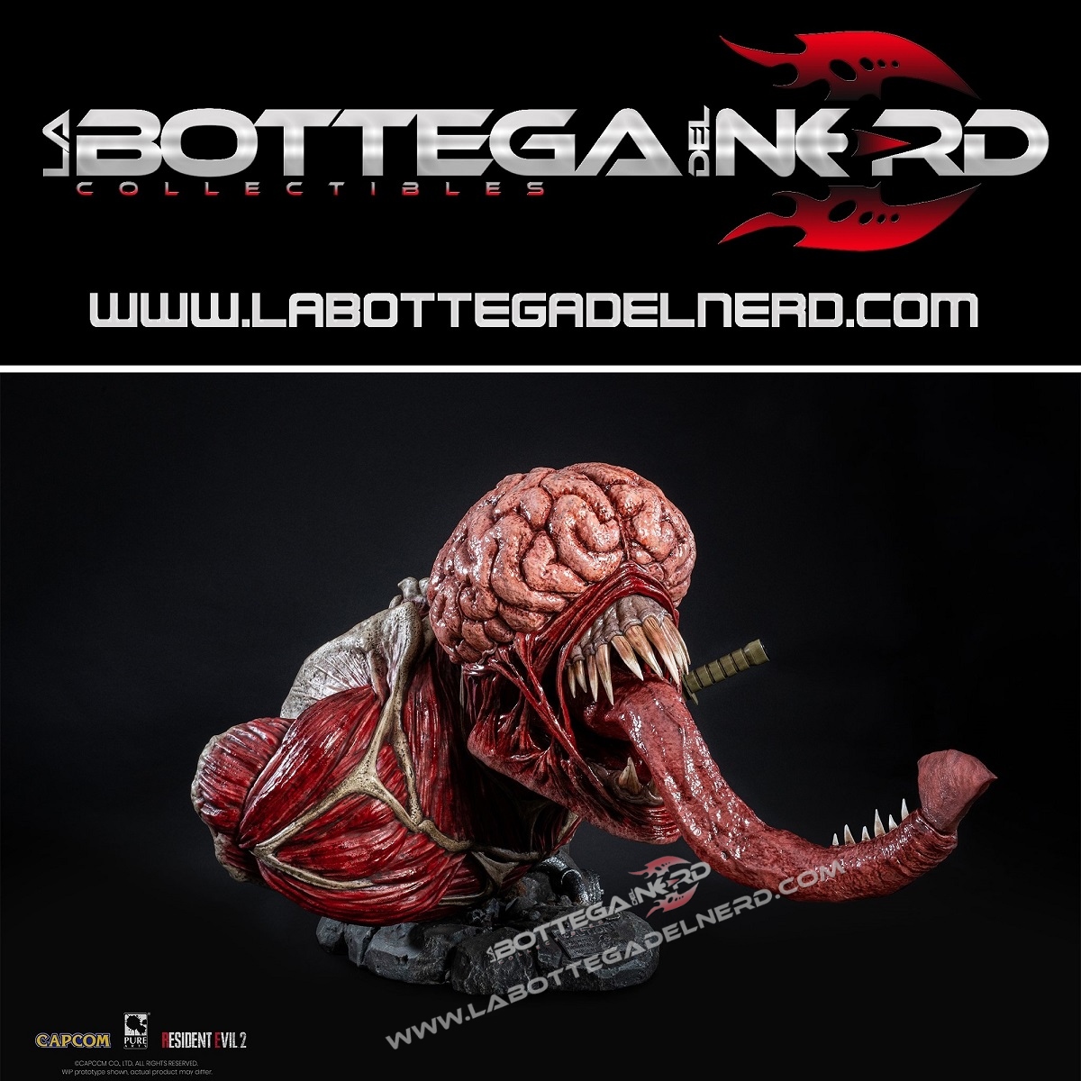 Resident Evil 2 - Pure Arts Life-Size Busto 1/1 Licker 50cm