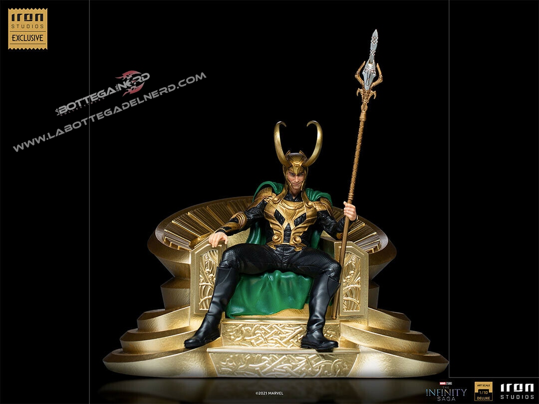 Loki - Art Scale Statue 1/10 Loki on Throne Exclusive Version 30cm - immagine 2