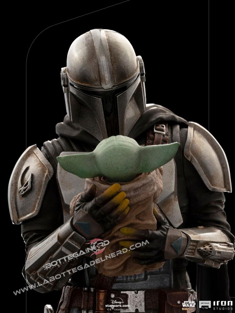 Star Wars The Mandalorian - Statue 1/10 Mandalorian & Grogu 22cm - immagine 7