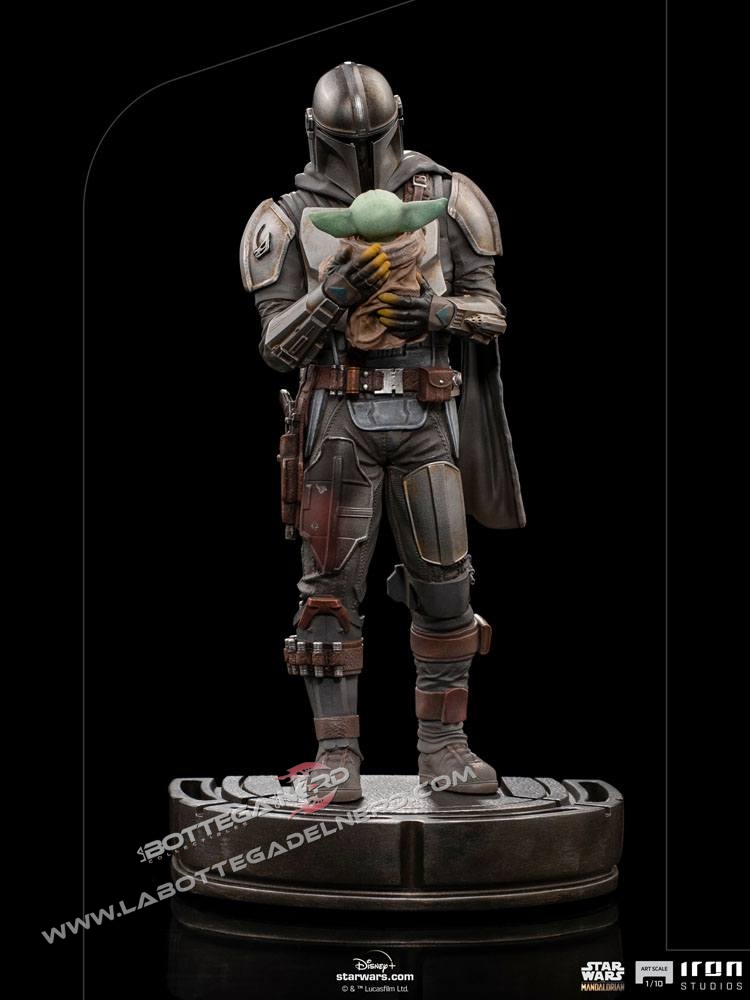 Star Wars The Mandalorian - Statue 1/10 Mandalorian & Grogu 22cm - immagine 6