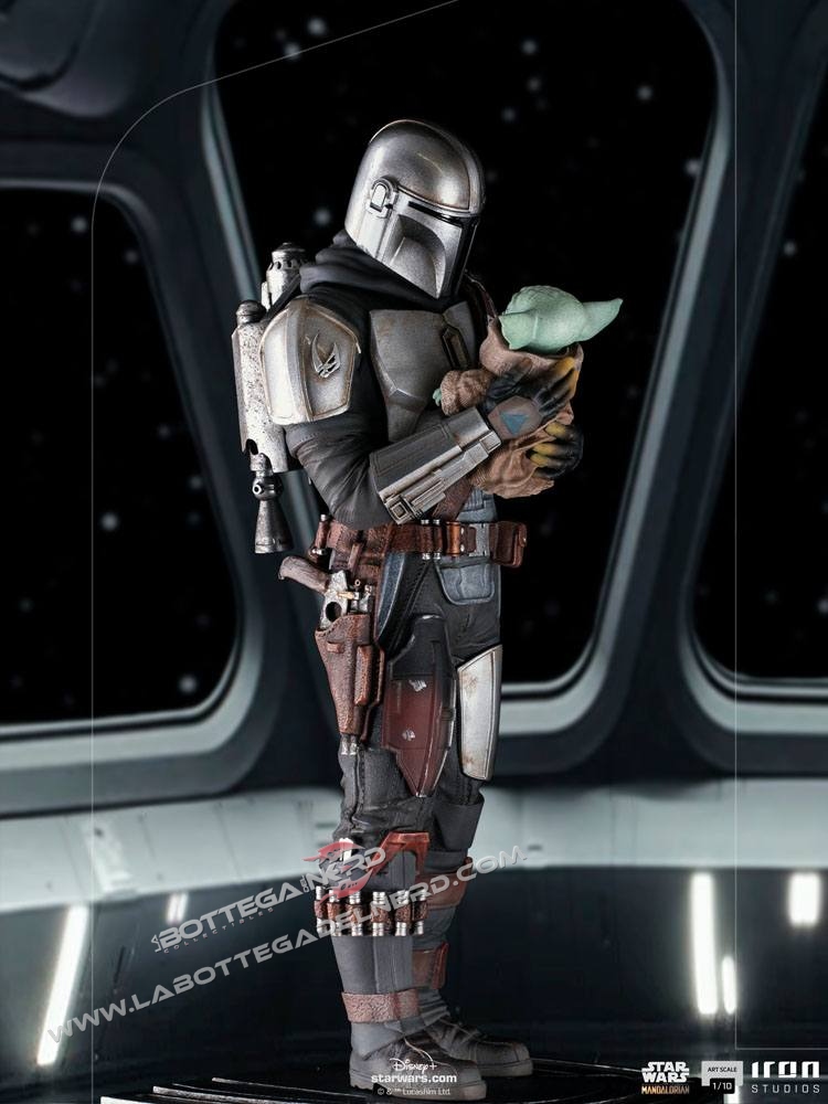 Star Wars The Mandalorian - Statue 1/10 Mandalorian & Grogu 22cm - immagine 5