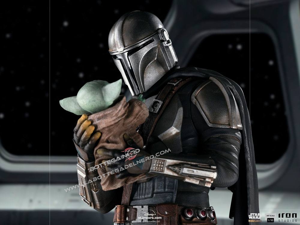 Star Wars The Mandalorian - Statue 1/10 Mandalorian & Grogu 22cm - immagine 3