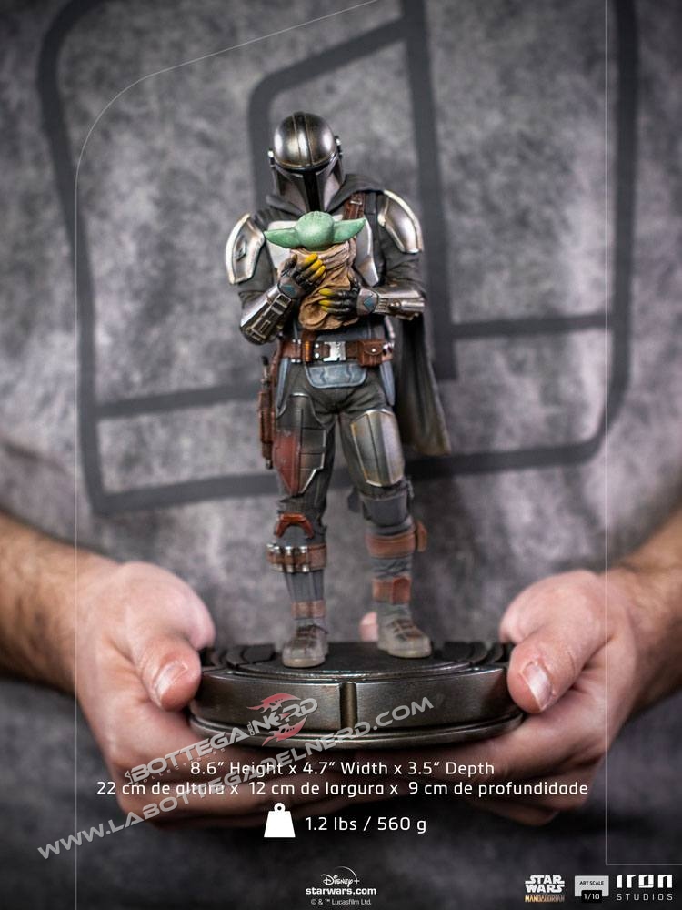 Star Wars The Mandalorian - Statue 1/10 Mandalorian & Grogu 22cm - immagine 8