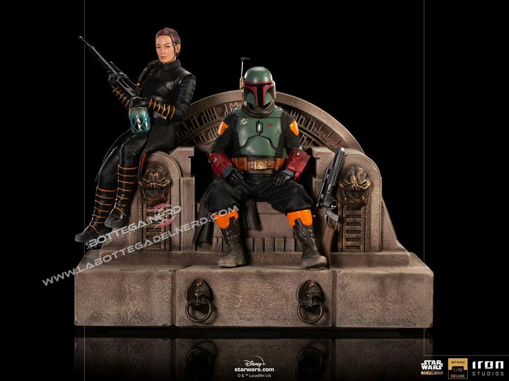 Star Wars The Mandalorian - Deluxe 1/10 Boba Fett & Fennec on Throne - immagine 2