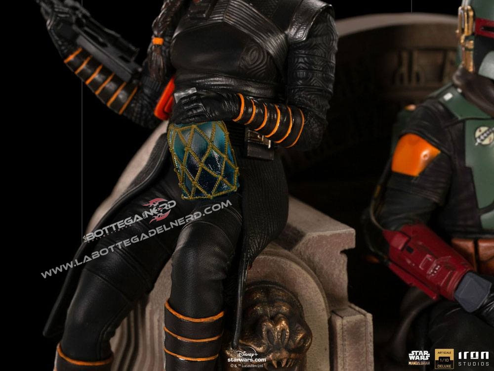 Star Wars The Mandalorian - Deluxe 1/10 Boba Fett & Fennec on Throne - immagine 4