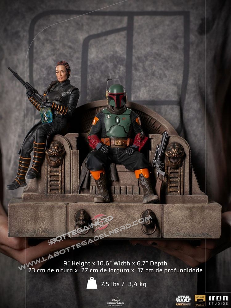 Star Wars The Mandalorian - Deluxe 1/10 Boba Fett & Fennec on Throne - immagine 7