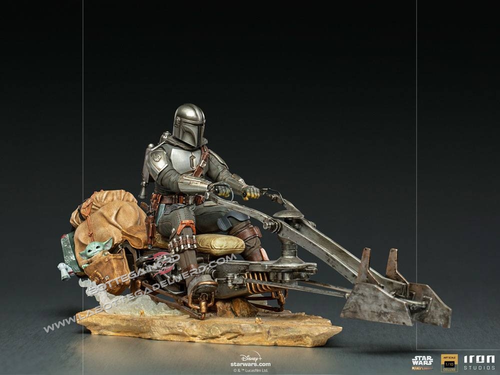 Star Wars The Mandalorian - Deluxe 1/10 Mandalorian on Speederbike 45cm - immagine 5