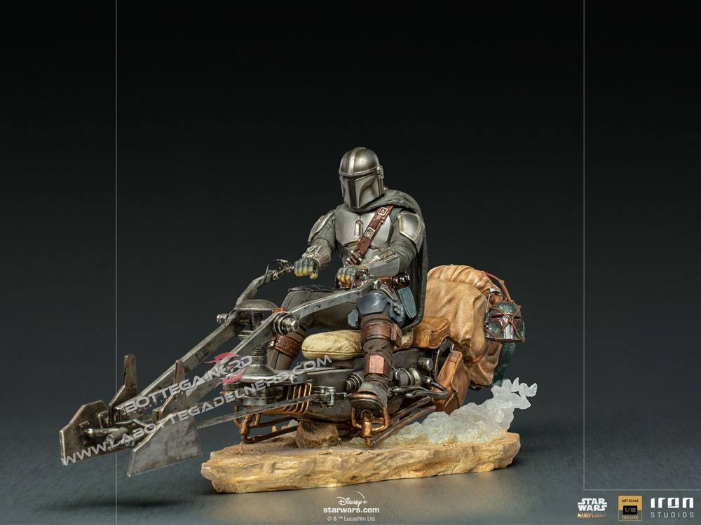 Star Wars The Mandalorian - Deluxe 1/10 Mandalorian on Speederbike 45cm - immagine 4