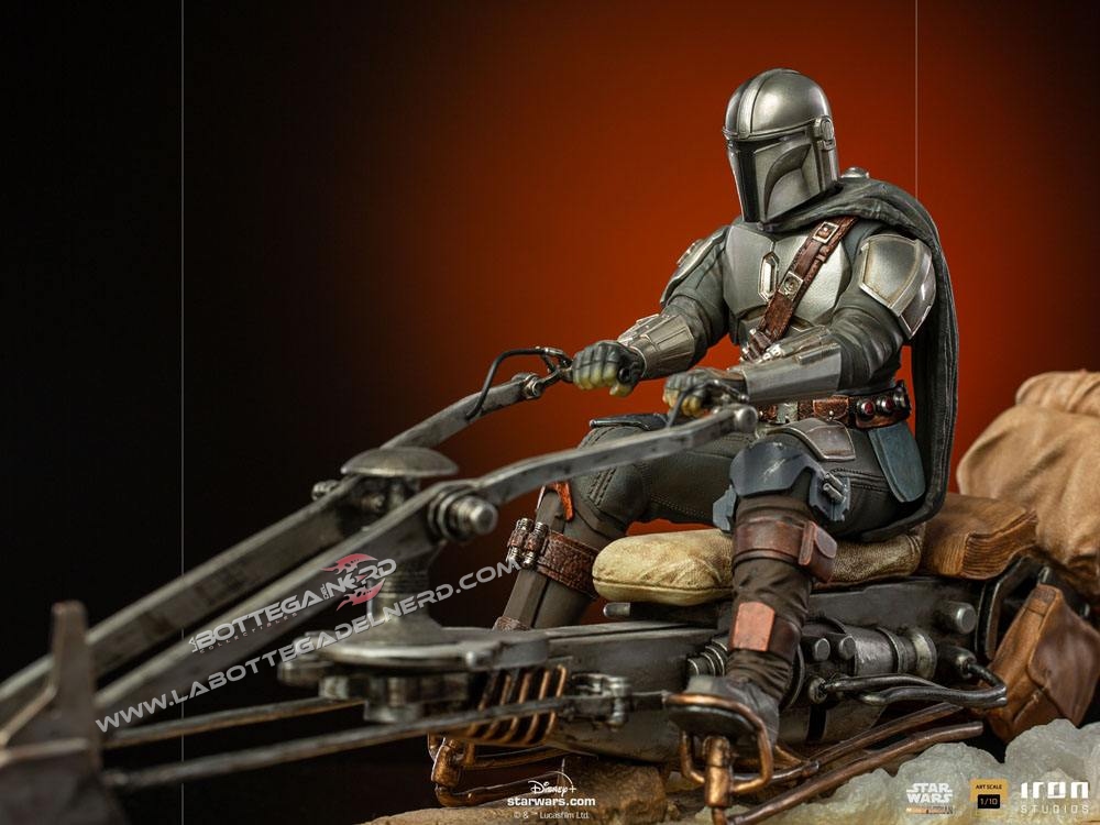 Star Wars The Mandalorian - Deluxe 1/10 Mandalorian on Speederbike 45cm - immagine 3