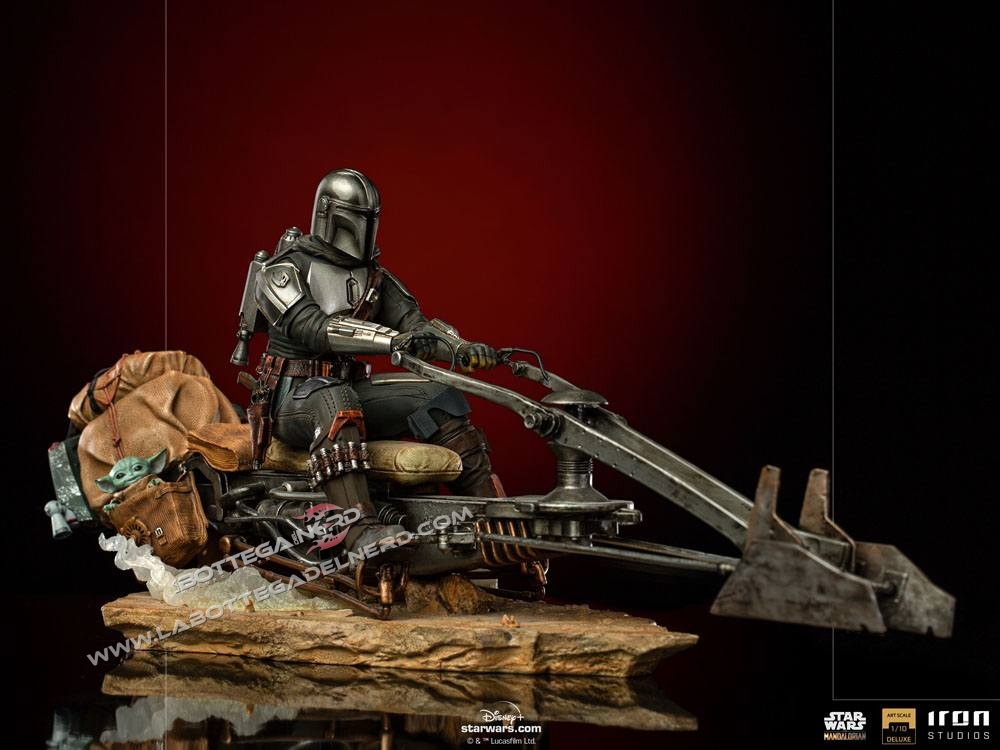 Star Wars The Mandalorian - Deluxe 1/10 Mandalorian on Speederbike 45cm - immagine 2